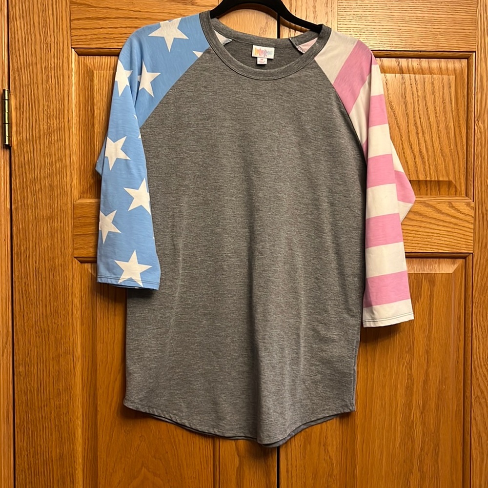 LuLaRoe Distressed Flag Randy T-Shirt